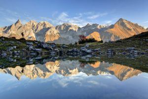 Deutschland, Bayern, Allgäu, Oberallgäu, Allgäuer Alpen, Stillachtal, Guggersee, Trettachspitze, Mädelegabel, Hochfrottspitze, Bockkartkopf, Deutschland, Bayern, Allgäu, Oberallgäu, Allgäuer Alpen, Stillachtal, Guggersee, Trettachspitze, Mädelegabel, Hochfrottspitze, Bockkartkopf,