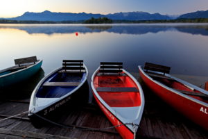 Germany, Bavaria, Upper Bavaria, Pfaffenwinkel, Bavarian Alpine Foreland, Uffing, Staffelsee, Blue Land, Rowing Boats, Staffelsee, Herzogstand, Heimgarten, Ester Mountains, Bavarian Prealps, Ettaler Manndl, Ammergau Alps Germany, Bavaria, Upper Bavaria, Pfaffenwinkel, Bavarian Alpine Foreland, Uffing, Staffelsee, Blue Land, Rowing Boats, Staffelsee, Herzogstand, Heimgarten, Ester Mountains, Bavarian Prealps, Ettaler Manndl, Ammergau Alps