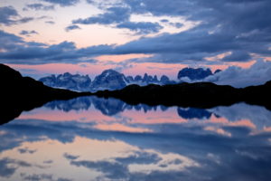 Italy, Val Nambrone, Val Rendena, Trentino-South Tyrol region, Trento province, view over Lake Nero, Brenta group Italy, Val Nambrone, Val Rendena, Trentino-South Tyrol region, Trento province, view over Lake Nero, Brenta group