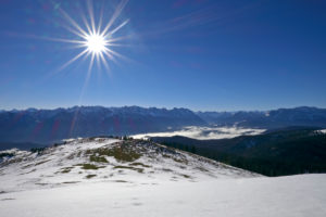 Germany, Bavaria, Upper Bavaria, Tölzer country, Bavarian Alpine foothills, Simetsberg, view at the Karwendelgebirge and Wettersteinwand Germany, Bavaria, Upper Bavaria, Tölzer country, Bavarian Alpine foothills, Simetsberg, view at the Karwendelgebirge and Wettersteinwand