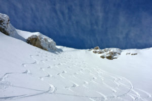 Italy, Piedmont province of Cuneo, Cottian Alps, Valle Maira Dora-Maira massif, ski tour, Monte Viraysse, 2838 m Italy, Piedmont province of Cuneo, Cottian Alps, Valle Maira Dora-Maira massif, ski tour, Monte Viraysse, 2838 m