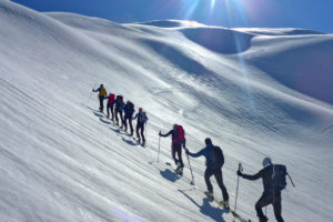 Italy, Piedmont province of Cuneo, Cottian Alps, Valle Maira Dora-Maira massif, ski tour, Monte Bellino Italy, Piedmont province of Cuneo, Cottian Alps, Valle Maira Dora-Maira massif, ski tour, Monte Bellino