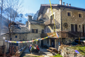 Italy, Piedmont province of Cuneo, Cottian Alps, Valle Maira Dora-Maira massif, ski tour, La Taverna du Ciouch Ristorante Italy, Piedmont province of Cuneo, Cottian Alps, Valle Maira Dora-Maira massif, ski tour, La Taverna du Ciouch Ristorante
