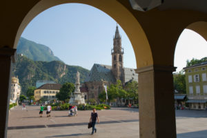 Italy South Tyrol Bozen old town Walterplatz Italy South Tyrol Bozen old town Walterplatz