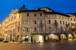 Italy Trentino Alto Adige Trentino Trento Trient center old town Via Belenzani Piazza Duomo Rella houses Italy Trentino Alto Adige Trentino Trento Trient center old town Via Belenzani Piazza Duomo Rella houses
