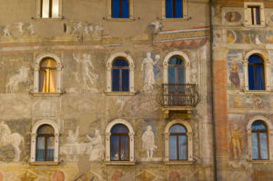 Italy Trentino Alto Adige Trentino Trento Trient center old town Via Belenzani Piazza Duomo Rella houses Italy Trentino Alto Adige Trentino Trento Trient center old town Via Belenzani Piazza Duomo Rella houses