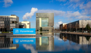 ThyssenKrupp headquarters, Essen, Ruhr area, North Rhine-Westphalia, Germany ThyssenKrupp headquarters, Essen, Ruhr area, North Rhine-Westphalia, Germany