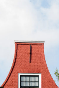 an easy house gable in Haarlem, low country an easy house gable in Haarlem, low country