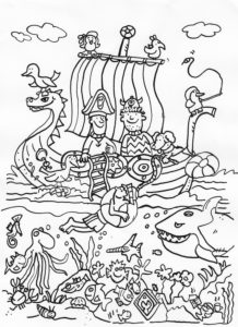 colouring picture, pirate ship colouring picture, pirate ship