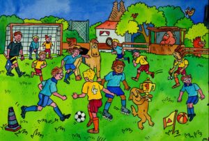 Illustration, soccer game Illustration, soccer game