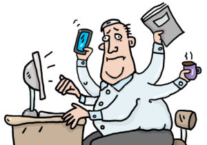 Illustration, stress and everyday life in the office Illustration, stress and everyday life in the office