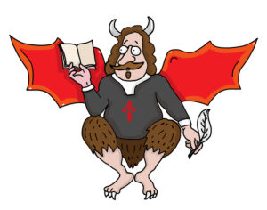 Illustration, Symbol, Francisco Quevedo, Writer, Renaissance, Freedom of the Press, Laws, Devil, Church, Literature, Education, Freedom, Freedom of Expression, Censorship Illustration, Symbol, Francisco Quevedo, Writer, Renaissance, Freedom of the Press, Laws, Devil, Church, Literature, Education, Freedom, Freedom of Expression, Censorship