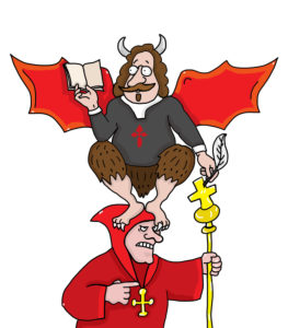 Illustration, Symbol, Francisco Quevedo, Writer, Renaissance, Freedom of the Press, Laws, Devil, Church, Literature, Education, Freedom, Freedom of Expression, Censorship Illustration, Symbol, Francisco Quevedo, Writer, Renaissance, Freedom of the Press, Laws, Devil, Church, Literature, Education, Freedom, Freedom of Expression, Censorship