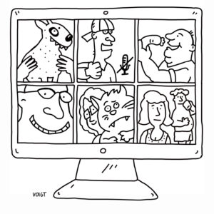 Illustration, symbol, online conference, participants, sideline activities, someone is eating, someone has switched off the microphone ... Everything that happens during a Teamviewer session Illustration, symbol, online conference, participants, sideline activities, someone is eating, someone has switched off the microphone ... Everything that happens during a Teamviewer session