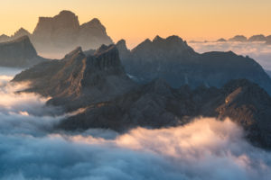 View from Rifugio Lagazuoi (2752 m) to Monte Pelmo and the Croda Negra, Dolomites, Cortina d'Ampezzo, Italy View from Rifugio Lagazuoi (2752 m) to Monte Pelmo and the Croda Negra, Dolomites, Cortina d'Ampezzo, Italy
