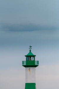 Lighthouse on the east breakwater near Sassnitz. Lighthouse on the east breakwater near Sassnitz.