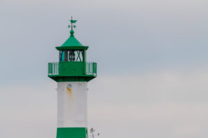 Lighthouse on the east breakwater near Sassnitz. Lighthouse on the east breakwater near Sassnitz.