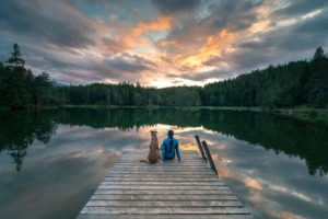Sunset at Möserer See in the Karwendel Mountains in Austria. Sunset at Möserer See in the Karwendel Mountains in Austria.
