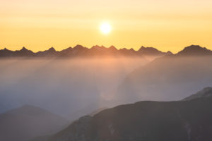 Sunrise in the Karwendel Mountains in Austria. Sunrise in the Karwendel Mountains in Austria.