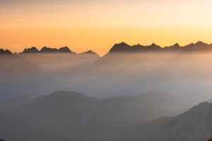 Sunrise in the Karwendel Mountains in Austria. Sunrise in the Karwendel Mountains in Austria.