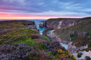Canyon at Cap Frehel at sunset Canyon at Cap Frehel at sunset