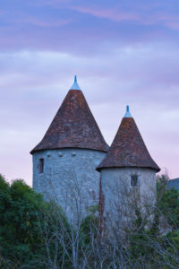 The old castle Chateau Puyfol in sunset. Near Vichy, Auvergne, France The old castle Chateau Puyfol in sunset. Near Vichy, Auvergne, France