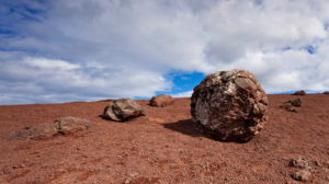 Volcanic bomb on the Puy de la Vache volcano near Clermont Ferrand in Auvergne, France. Volcanic bomb on the Puy de la Vache volcano near Clermont Ferrand in Auvergne, France.