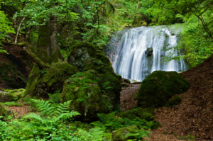 Waterfall at Mont Dore Cascade de la Vernière in summer. Puy de Dome, Auvergne, France Waterfall at Mont Dore Cascade de la Vernière in summer. Puy de Dome, Auvergne, France