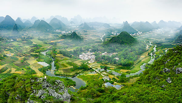Yangshou (Guilin) sunset in China