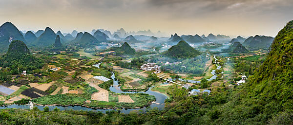 Yangshou (Guilin) sunset in China