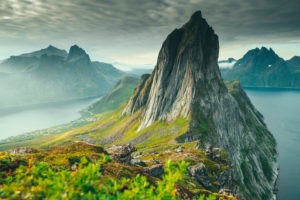 Segla Mountain, Oyfjord, Mefjord, Senja, Norway Segla Mountain, Oyfjord, Mefjord, Senja, Norway