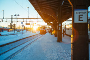 Railway station in Boden, Sweden