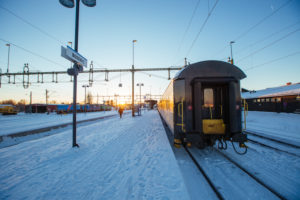 Railway station in Boden, Sweden