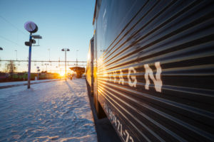 Railway station in Boden, Sweden