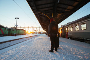 Railway station in Boden, Sweden