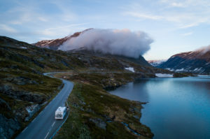 Pass road to Geirangerfjord, Norway