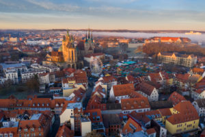 Sonnenaufgang Erfurt Winter Sonnenaufgang Erfurt Winter