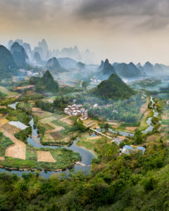 Yangshou (Guilin) sunset in China