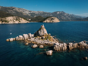 St. Nedjelja Church Orthodox church in Montenegro on the Adriatic Sea, Balkans