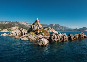 St. Nedjelja Church Orthodox church in Montenegro on the Adriatic Sea, Balkans