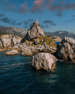 St. Nedjelja Church Orthodox church in Montenegro on the Adriatic Sea, Balkans