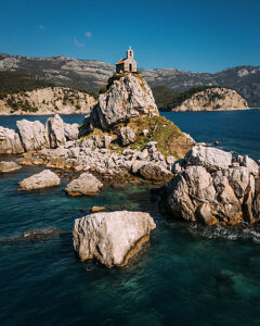 St. Nedjelja Church Orthodox church in Montenegro on the Adriatic Sea, Balkans