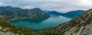 Bay of Kotor, Perast in Montenegro on the Adriatic Sea, panorama