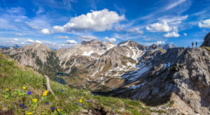 Soiernseeblick mit Wanderern Soiernseeblick mit Wanderern
