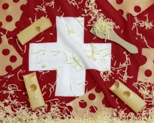 Flag, Switzerland, cheese, Swiss cheese, slices, grated, Still life, lacteal product, Swiss cheese, hole cheese, slice cheese, food, specialities, close up