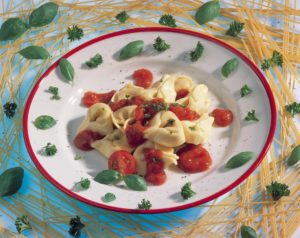 Pasta dish, plate, tortellini, ketchup, Still life, product photography, foods, in Italian, noodles, paste, herbs, larders, food, spaghetti, basil