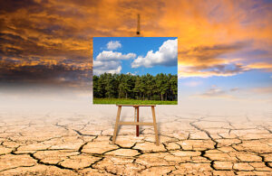 Climate change, conceptual composite image.