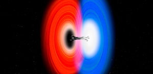 Black hole to white hole transition, conceptual illustration