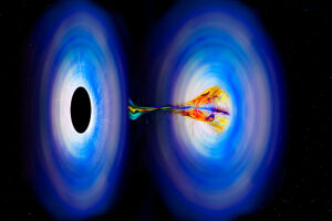 Black hole to white hole transition, conceptual illustration