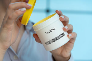 Lecithin food additive, conceptual image. 